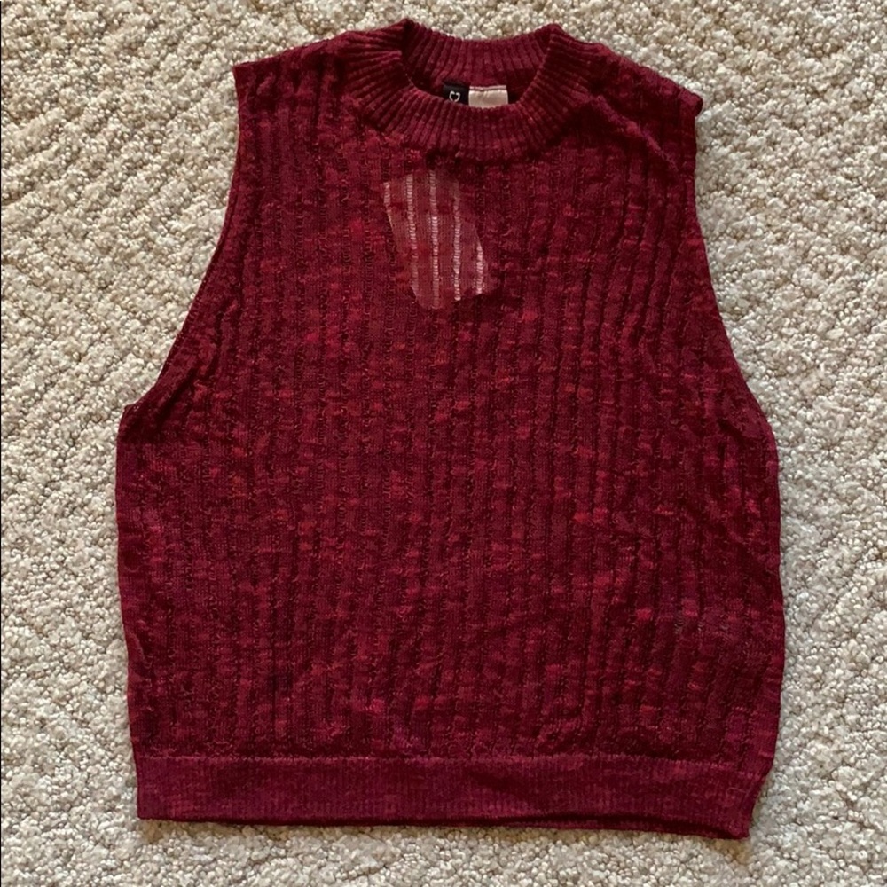 NWT H&M Sleeveless Mockneck Crop Top Sz XS